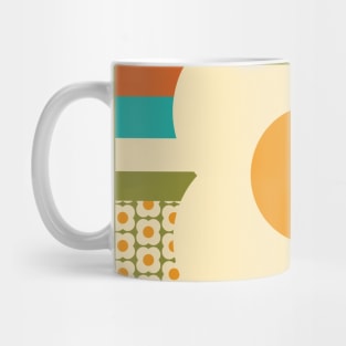 Retro 70s Geometric Floral Mug